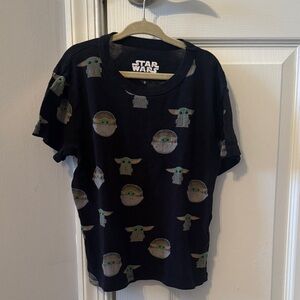 Chaser Black Star Wars Grogu All-Over Print Kids Tee